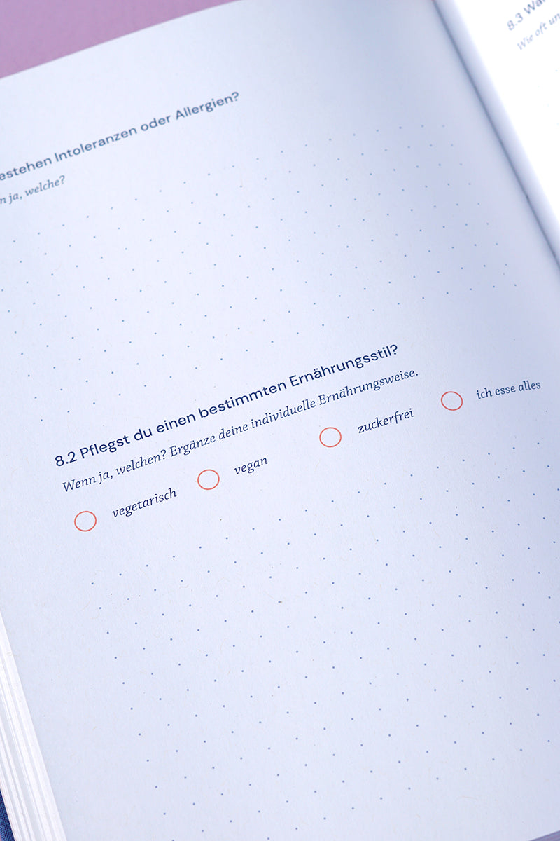 if-Vorsorgebuch in Blau, Fragenseite
