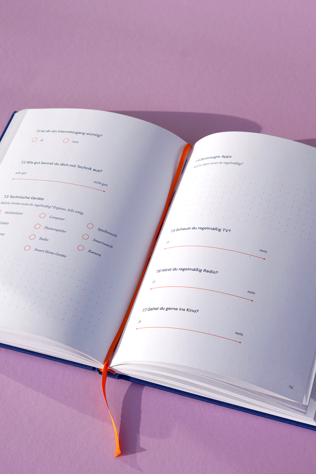 if-Vorsorgebuch in Blau, Innenseiten