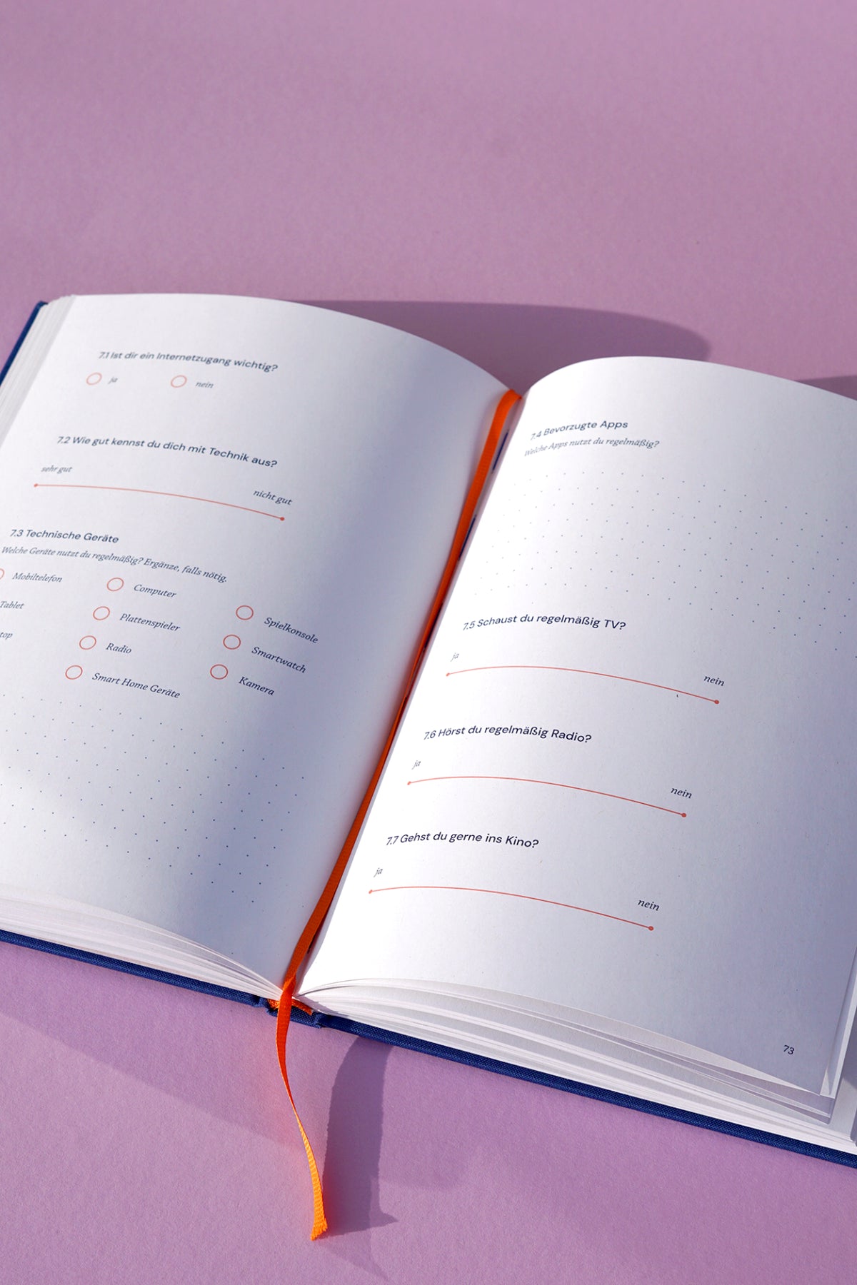if-Vorsorgebuch in Blau, Innenseiten